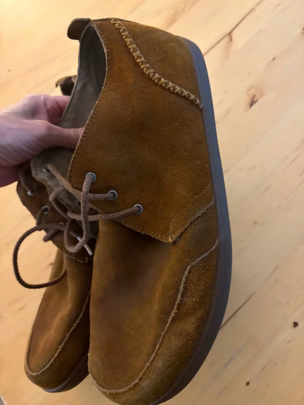 OluKai Men's Suede Chukka Boots in Tan/Brown